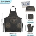 thumbnail image 5 of Dreamtimes Black Reindeer Mothers day Kitchen Apron,Oven Mitt,Pot Holder,Towel,Birthday Gifts Set for Mom Wife Grandma, 5 of 6