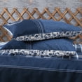 thumbnail image 5 of SUSSEXHOME Navy Ships Cotton Duvet Cover Set Dark Blue, Full Size Duvet Cover, 1 Duvet Cover, 1 Fitted Sheet and 2 Pillowcases, Iron Safe, Hypoallergenic, Breathable , Machine Washable, 5 of 7
