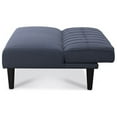 thumbnail image 6 of HFO Sawyer Modern Wood and Polyester Fabric Armless Futon in Blue, 6 of 11