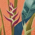 thumbnail image 3 of Pinto, Patricia 15x15 Black Modern Framed Museum Art Print Titled - Heliconias with Leaves on Orange, 3 of 5