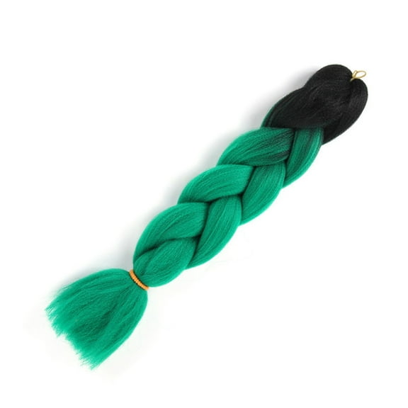 LEHOZIHEQ Two Color Big Braid, 24 Inch Braiding Hair Extensions High Temperature Synthetic Fibre, Pre Stretched Braiding Hair For Women