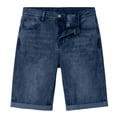 thumbnail image 6 of Viadha Mens Cargo Jean Shorts Casual Workwear Regular Fit Denim Shorts 5 Inch Summer Short Pants with Pockets, 6 of 9
