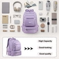 thumbnail image 4 of TONGJM School Backpack, Large Capacity Bookbag for 15.6inch Laptop, Water Resistant Bookbag for School Travel Work, Casual Daypack for Men Women Teens, 4 of 11