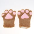 thumbnail image 3 of conjunto de cosplay de gato guantes de felpa gatito oreja cola collar patas partido traje marrón Sunnimix Disfraz de Cosplay de gato, 3 of 8