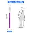 thumbnail image 2 of Uxcell 10 Pcs Couteau Utilitaire de Précision pour Artisanat, Violet, 2 of 6