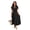 Black, variant on NAYTOAO Womens Midi Dress Summer Casual A Line Maxi Shirt Dresses Spring Short Sleeve Button Front V Neck Pockets Work Dress