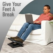 Mind Reader Foot Rest, Ergonomic, Height Adjustable, Plastic, 17L x 13W x 6.25H, Black