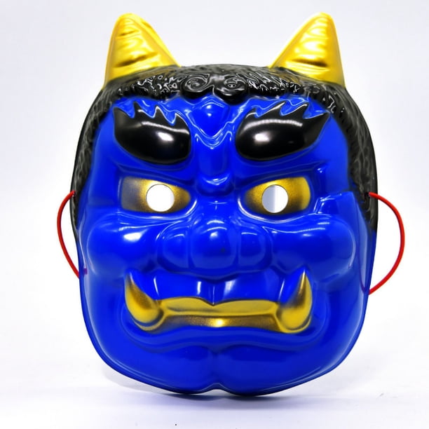 Máscara Prajna de cáscara cruda para Halloween, juego de bestias del año de estilo japonés, tienda de tatuajes, cocina, tienda de sushi, decoración