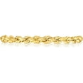 thumbnail image 4 of Floreo 10k Yellow Gold 7mm Diamond Cut Hollow Rope Chain Necklace, 4 of 5