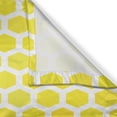 thumbnail image 3 of Ambesonne Honeycomb Kitchen Curtains, Hexagons Mosaic Ornament, 55"x39", Mustard Yellow and White, 3 of 3