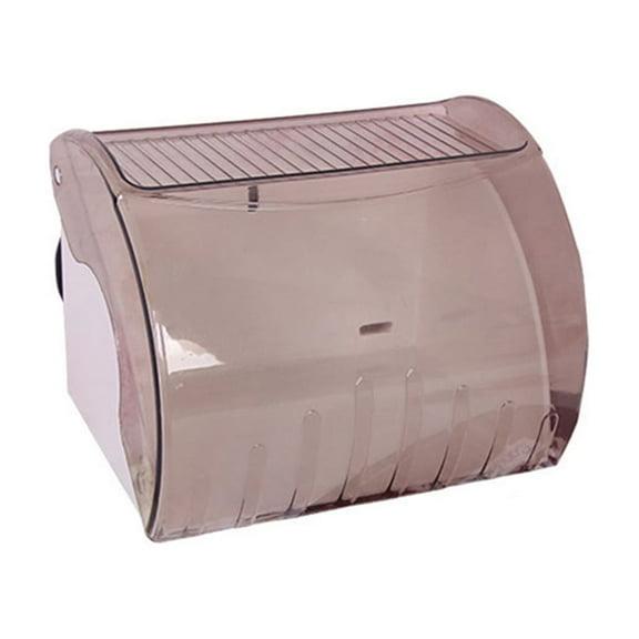 FELTECHELECTR Wall Mounted Tissue Box Grey Plastic for Bathroom Accessories 1Pack