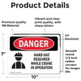 thumbnail image 2 of (2 Pack) Hard Hat Required While Crane In Operation OSHA Danger Sign, 2 of 7