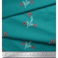 thumbnail image 3 of Soimoi Cotton Poplin Fabric Leaves & Floral Artistic Print Fabric by the Yard 42 Inch Wide, 3 of 3
