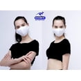 thumbnail image 5 of 5 Pack Dony Unisex 3 Layers Face Mask, Washable and Reusable Over 60 Times with Cotton Earloops-White, 5 of 7