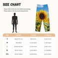 thumbnail image 4 of Lsque Sky Golden Sunflower Field B Print Women's Pajama Pants, Lounge Pant - Comfortable Home Wear,Elastic Waistband, Stylish Design-Medium, 4 of 9