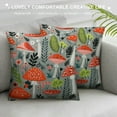 thumbnail image 3 of ONETECH Mushroom Pillow Covers Decorative Couch Pillow Cases Square Throw Pillows Home Decor for Living Room Bedroom Bed Cushion Outdoor, 3 of 5