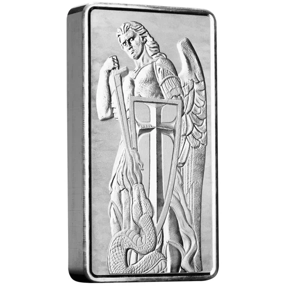 10 oz Silver Bar - Scottsdale Mint Archangel .999 Fine Silver Bullion Bar