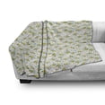 thumbnail image 2 of Floral Soft Flannel Fleece Throw Blanket, Rhythmic Colorful Flowers Yellow Petals Pattern, Cozy Plush for Indoor and Outdoor Use, 50" x 60", White Multicolor, by Ambesonne, 2 of 5