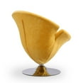 thumbnail image 4 of Manhattan Comfort Tulip Velvet Swivel Accent Chair in Yellow (Set of 2), 4 of 4