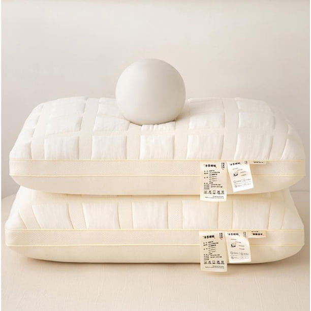Almohada de pan | Almohada cervical suave y de apoyo para adultos | Poliéster transpirable | Uso doméstico y hotelero | Almohada blanca de 74 x 48 cm para soporte cervical
