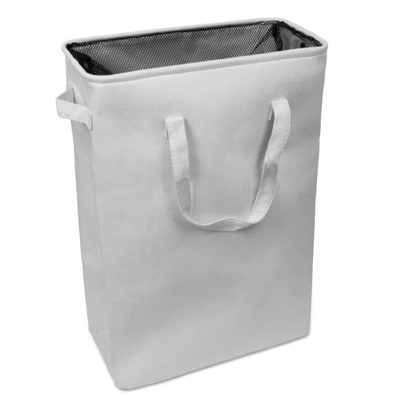 BROOKSTONE, Slim Laundry Hamper with Handles, Perfectly Sized for Everyday Use, Foldable Travel Laundry Bag for Dirty Clothes, Laundry Basket for Dorms and Bedrooms