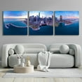 thumbnail image 4 of Epic Art 'Cotton Candy Sunset in Chicago' by Epic Portfolio, Acrylic Glass Wall Art, 3 Piece Set, 108" x 36", 4 of 8