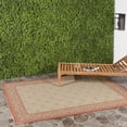 thumbnail image 2 of Safavieh Courtyard Gaus Oriental Indoor/Outdoor Area Rug, Natural/Terracotta, 5'3" x 7'7", 2 of 10