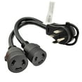 thumbnail image 1 of Parkworld 60523 Nema 14-50P a L6-30R Cable divisor de doble enchufe RV 50 Amp Enchufe macho 14-50 de 4 clavijas a Nema (2) Receptáculo de bloqueo por giro hembra L6-30 250 V 1.5 pies, 1 of 1