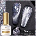 thumbnail image 1 of BORN PRETTY 1 Bottle 7ml Rainbow Cat Magnetic Gel Holographic Laser Black Magnetic Nail Gel DIY UV LED Soak Off UV Gel Manicure Gong Bohan LED, 1 of 2