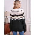 thumbnail image 5 of Women'S Casual Vintage Sweater Raglan Sleeve Crew Neck Knit Pullover Comfortable Warm Autumn Top Black L, 5 of 8