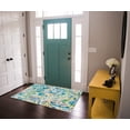 thumbnail image 3 of Linon Home Décor Washable Ellis Area Rug or Runner Collection, Ivory and Blue, 3' x 5', 3 of 7