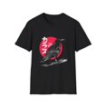 thumbnail image 2 of Black Bird Raven Red Men Moon Women Graphic Tshirt, 2 of 5