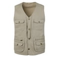thumbnail image 2 of CEHVOM Men's Outdoor Vest Leisure Jacket Lightweight Vest With Zip Many Pockets, 2 of 8
