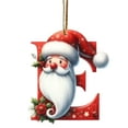 thumbnail image 2 of CISIL - Christmas Initial Ornaments, Personalized DIY 26 Letters Christmas Tree Decoration Pendant,Red Acrylic Initial Monogram Shape Xmas Tree Hanging Decor Christmas Gifts E-Christmas hat bell, 2 of 4