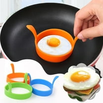 Non-Stick Egg Ring Molds, Round Breakfast Lunch Food Molds, Reusable Egg Pancake Rings, Heat-Resistant Baking Molds for Eggs Omelets Pancakes