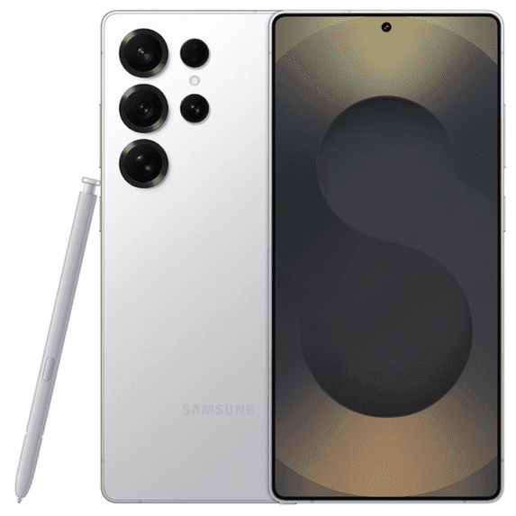 Pre-Owned Samsung Galaxy S25 Ultra: AT&T Only, 256GB Storage, Titanium Whitesilver