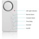 thumbnail image 2 of Paquete de 2 alarmas para puerta de congelador, alarma de seguridad para ventana, alarma inalámbrica para frigorífico de 3/15/30/60 segundos, timbre con sensor de puerta 4 en 1, alarma de puerta abie, 2 of 4