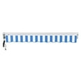 thumbnail image 5 of Awntech 20 Ft Destin Left Motorized Heavy Duty Patio Retractable Awning with Protective Hood (240in x 10.38in x 120in), Bright Blue/White Stripe, 5 of 8