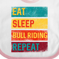 thumbnail image 4 of Inktastic Bull Riding Rodeo Eat Sleep Bull Riding Repeat Boys or Girls Baby Bib, 4 of 4