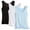 Light Blue+Black+White, variant on purcolt 3 Pack Women's Tank Pajamas Crew Neck Sleeveless Ladies Tank Top Undershirts Workout Tops Summer Pajamas