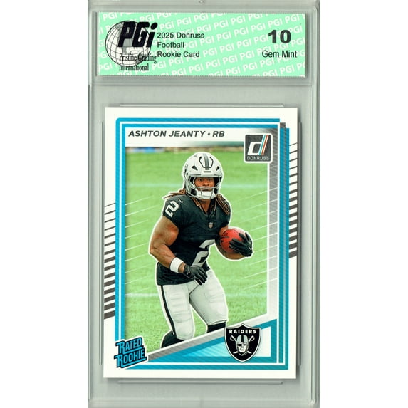 Ashton Jeanty 2025 Donruss Football #305 Rookie Card PGI 10