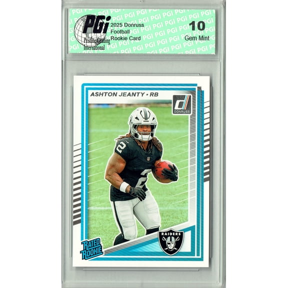 Ashton Jeanty 2025 Donruss Football #305 Rookie Card PGI 10