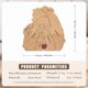 thumbnail image 2 of Adorno de oso de madera personalizado XINYU escultura de oso con 2 a 8 nombres de familia, 2 of 7