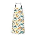 thumbnail image 2 of Lsque Dinosaurs and Tropical Leaves Waterproof Apron Chef Aprons for Men Heavy Duty Chemical Work Apron Extra Long Grilling Aprons with Adjustable Bib Apron, 2 of 9