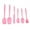 Pink PK, variant on Spatula Set 5 Piece Silicone Stainless Steel Core Heat Resistant 600掳F Non Stick BPA Free Dishwasher Safe Multipurpose for Cooking Baking Mixing Icing Kitchen Utensils
