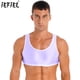 thumbnail image 2 of Camiseta sin mangas recortada brillante para culturismo para hombre, chaleco sin mangas, Tops con cuello redondo, traje de baño, ropa de dormir, ropa para discoteca de Color sólido, 2 of 5