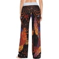 thumbnail image 4 of Women's Tribal Feather Dreamcatcher Heart Pajama Pants, Casual Pajama Bottoms Lounge Pants Wide Leg, 4 of 7