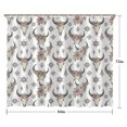 thumbnail image 5 of White Buffalo Skull Flower Geometric Pattern Shower Curtain 84"x72" ,Bathroom Decorative Shower Curtains Set with 12 Hooks,Modern Waterproof Washable Shower Curtain, 5 of 6