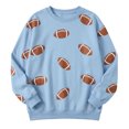 thumbnail image 4 of JIAYUE Women's Crew Neck Sweatshirt Football All‑Over Print Long Sleeve Pullover Sweatshirts for Fall Workout Wear, 4 of 5