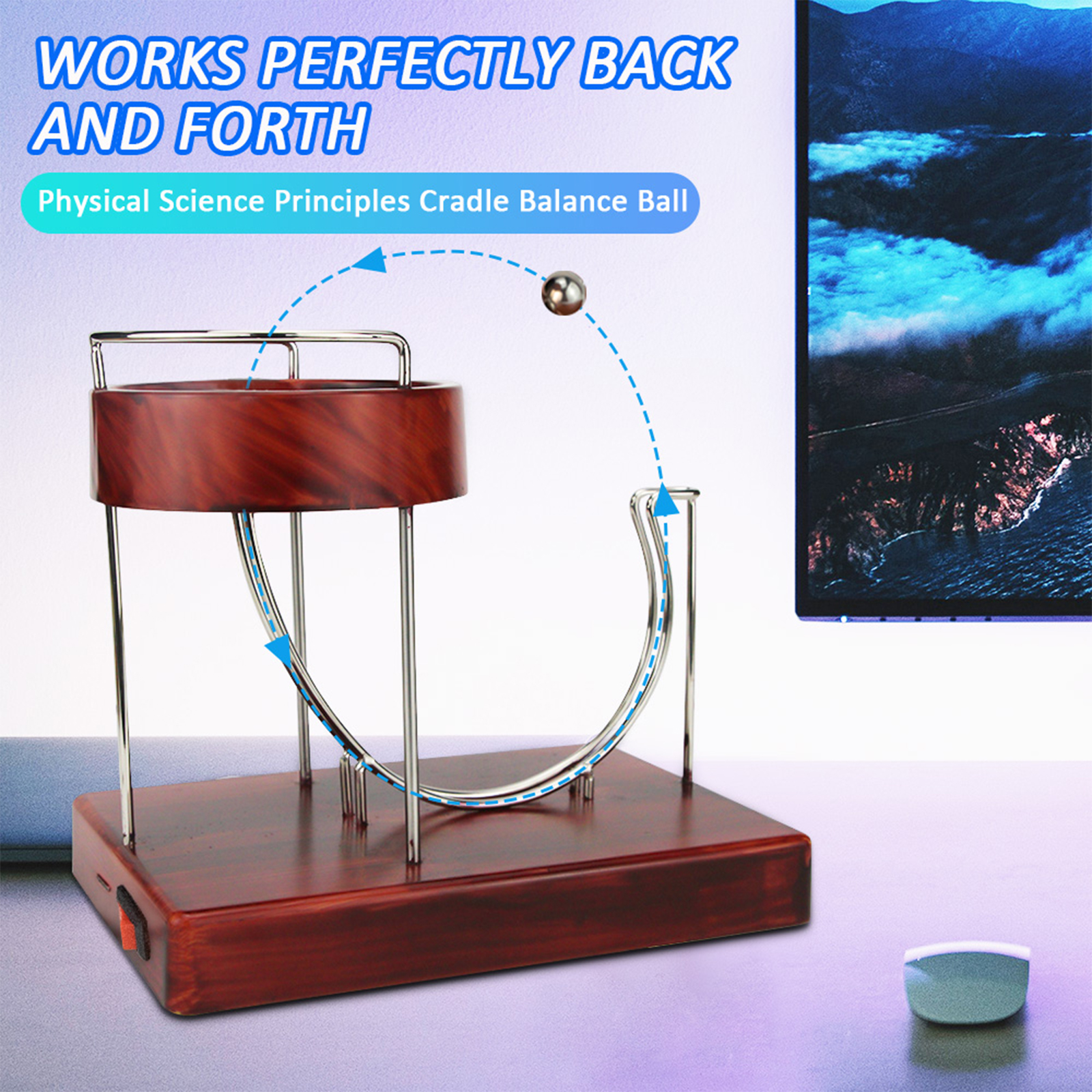 Office Desk Toy Gift Revolving Cosmos Perpetual Motion Machine